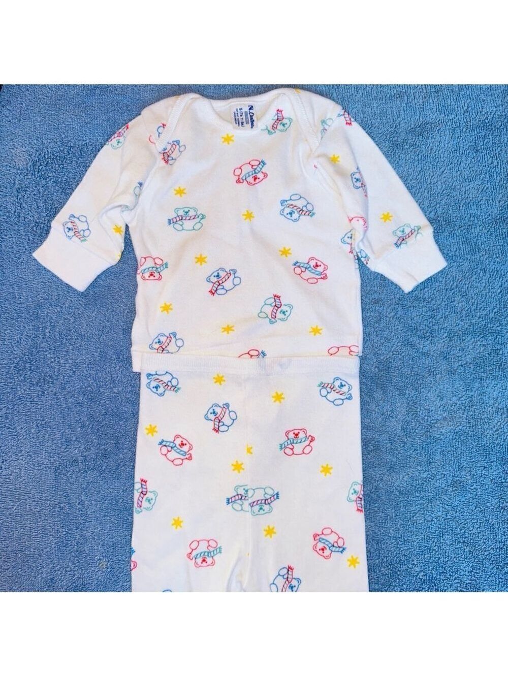Pristine Vintage 1980s Infant Small Carter’s Thermal Underwear Pajamas USA